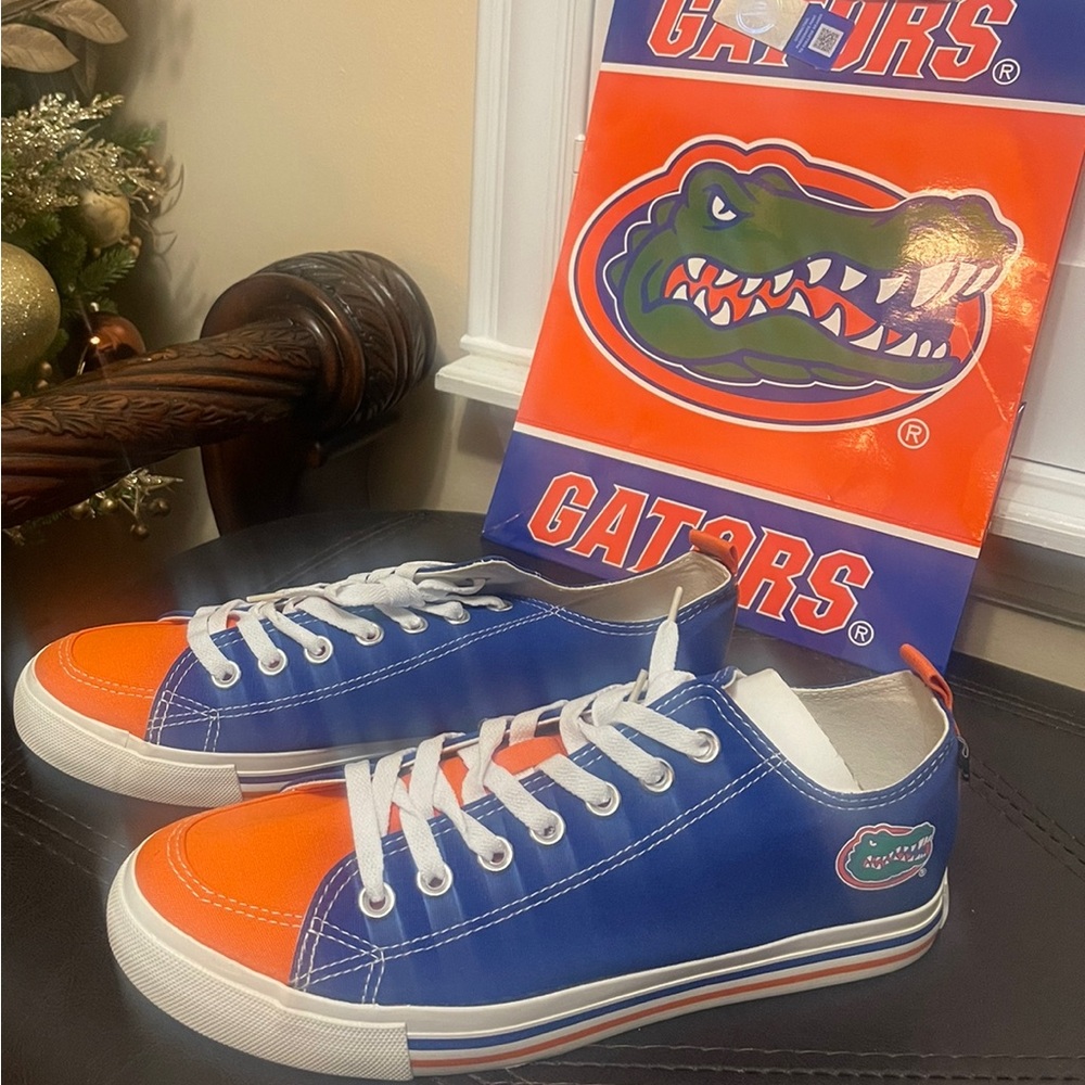 Slicks UF Gators Unisex Sneakers Men 9/ Women 11 W/Gift Bag (no shoe box)
